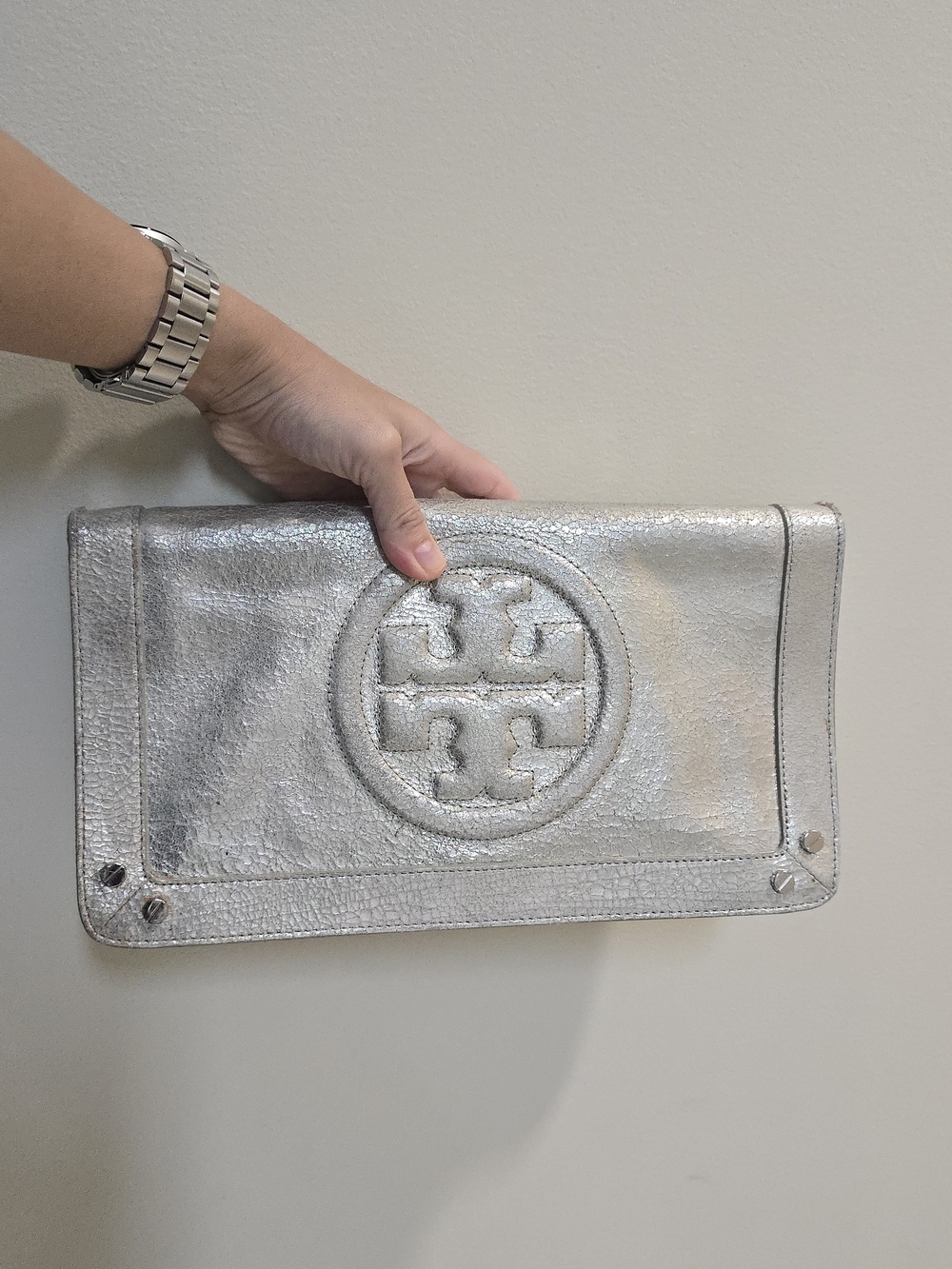 Tory Burch Silver Shoulder Bag - Picture 8 of 8